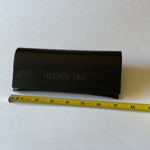 CHRISTIAN DIOR BLACK SUNGLASSES CASE WITH CLEANING CLOTH BLACK NEW - Picture 11 of 14